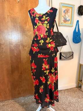 Vintage Studio I Floral Maxi Skirt Top 2 Pc Set